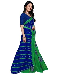 Stylish Georgette Green Printed Saree with Blouse piece For Women-thumb3