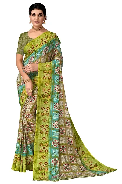 Stylish Georgette Saree with Blouse Piece For Women