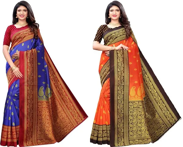 Georgette Printed Sarees With Blouse Piece