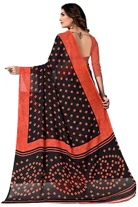 Stylish Fancy Georgette Printed Saree With Blouse For Women-thumb1