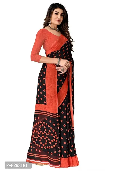 Stylish Fancy Georgette Printed Saree With Blouse For Women-thumb4