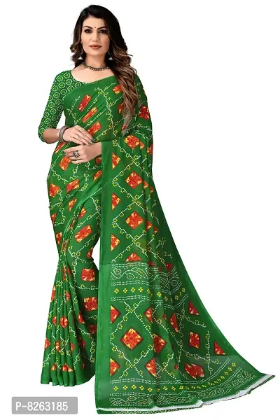 Stylish Fancy Georgette Printed Saree With Blouse For Women