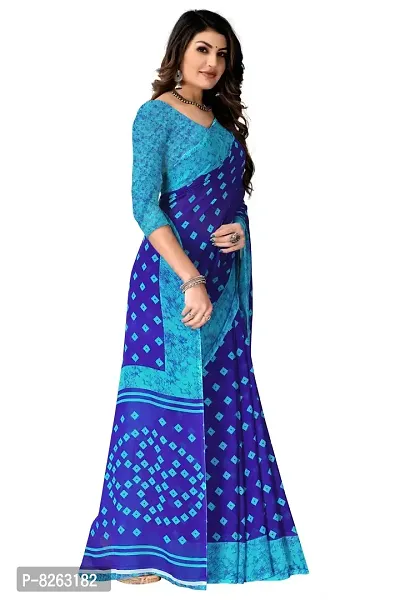 Stylish Fancy Georgette Printed Saree With Blouse For Women-thumb2