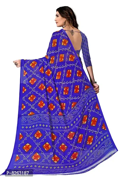 Stylish Fancy Georgette Printed Saree With Blouse For Women-thumb2