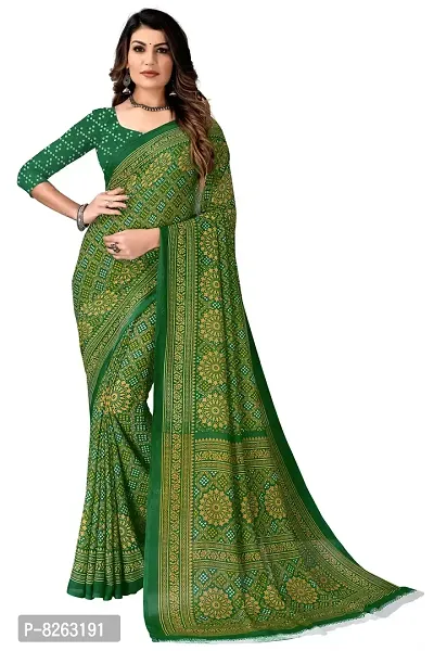 Stylish Fancy Georgette Printed Saree With Blouse For Women