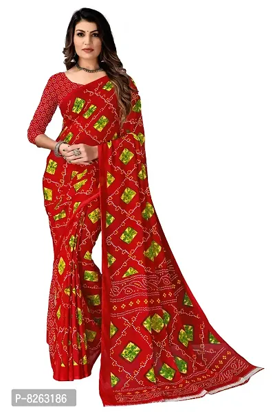 Stylish Fancy Georgette Printed Saree With Blouse For Women