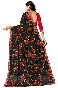 Stylish Fancy Georgette Printed Saree With Blouse For Women-thumb1