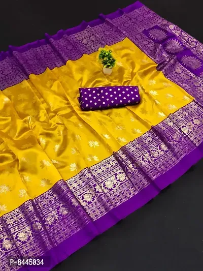 Stylish Fancy Art Silk Printed Mysore Silk Saree With Blouse Piece For Women-thumb0