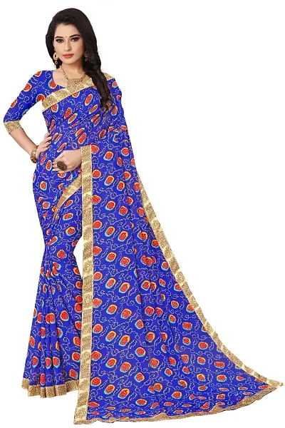 Georgette Sarees With Blouse Piece