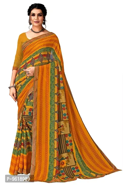 Trendy Women Georgette Sarees with Blouse Piece