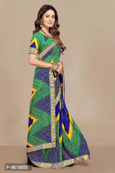 Trendy Women Georgette Sarees with Blouse Piece-thumb0