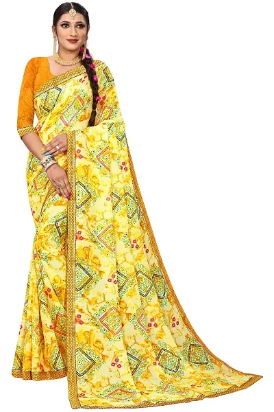 Fancy Georgette Sarees with Blouse Piece