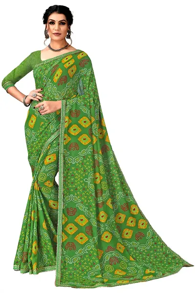 Fancy Georgette Sarees with Blouse Piece