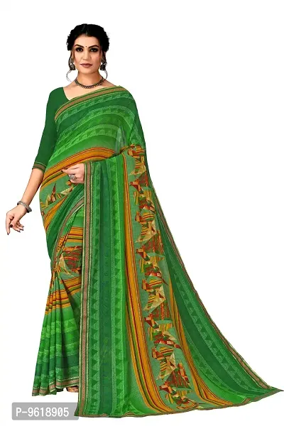 Trendy Women Georgette Sarees with Blouse Piece-thumb0