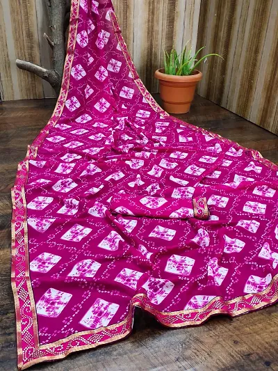 Georgette Sarees With Blouse Piece