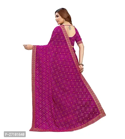 Stylish Women Georgette Printed Saree with Blouse piece-thumb3