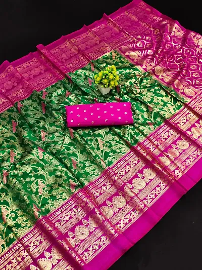 Trendy Mysore Silk Foil Saree With Blouse Piece For Women