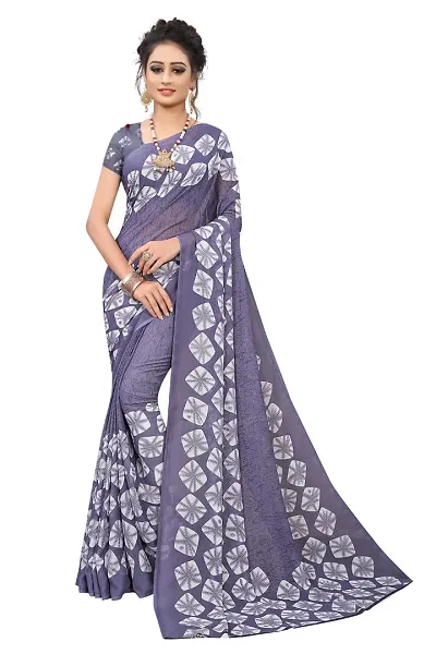 Fancy Georgette Sarees with Blouse Piece