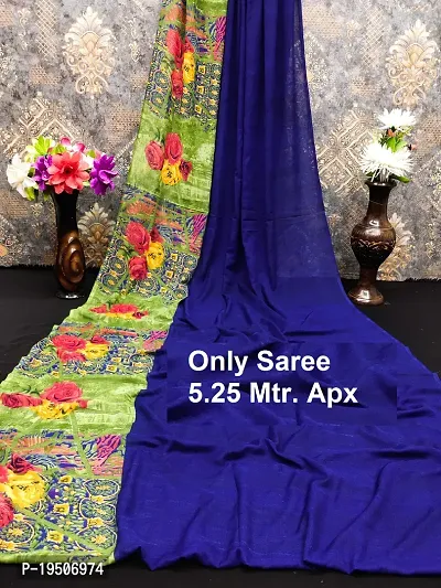 Women Stylish Georgette Saree with Blouse piece