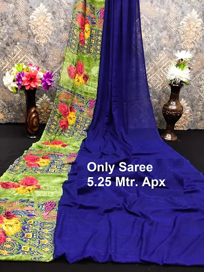 Georgette Printed Sarees with Blouse Piece