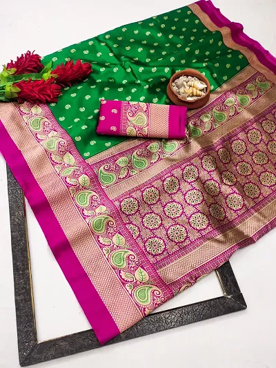 New In Art Silk Saree with Blouse piece 