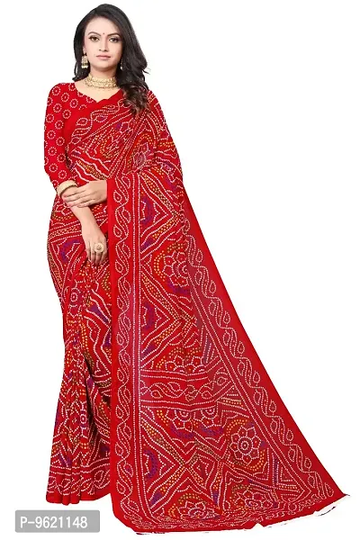 Fancy Georgette Saree with Blouse Piece for Women-thumb0