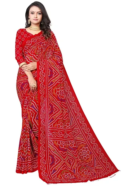 Fancy Georgette Saree with Blouse Piece for Women