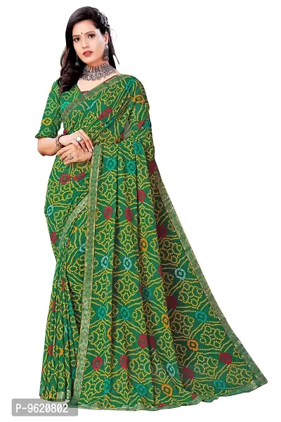 Fancy Georgette Saree with Blouse Piece for Women-thumb0