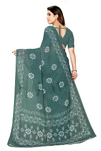 Stylish Women Georgette Printed Saree with Blouse piece-thumb1