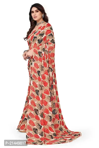 Kanooda Prints Fancy Floral Georgette Printed Saree-thumb3