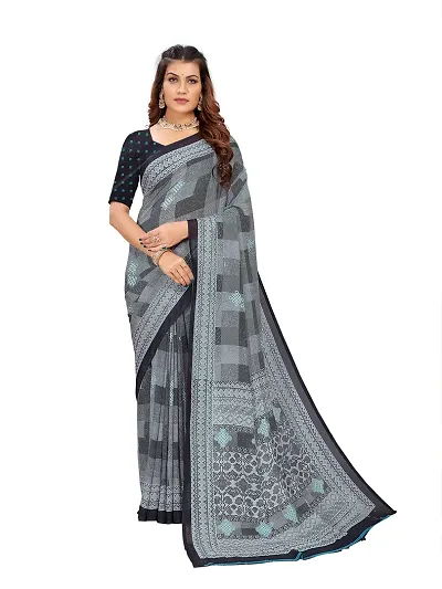 Women Stylish Art Silk Self Pattern Saree with Blouse piece