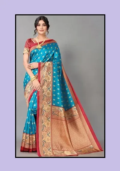 Elegant Art Silk Saree with Blouse piece