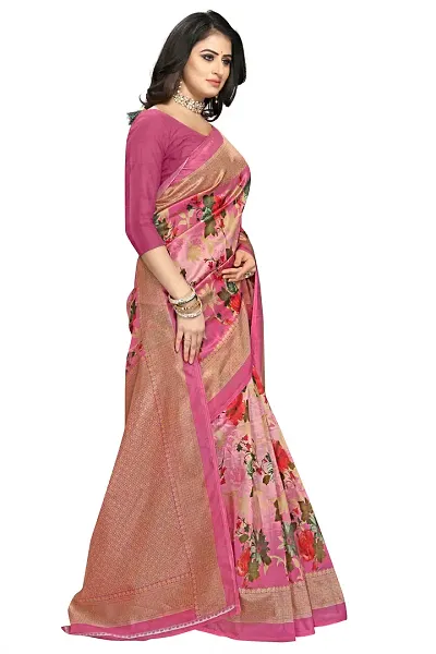 Elegant Art Silk Saree with Blouse piece 