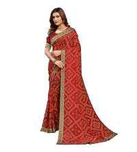 Stylish Women Georgette Printed Saree with Blouse piece-thumb1