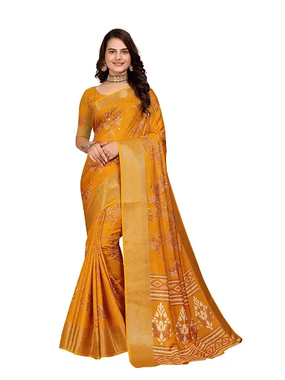 Trending Silk Blend Saree with Blouse piece