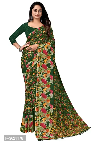 Fancy Georgette Saree with Blouse Piece for Women