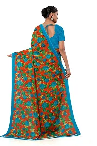 Fancy Georgette Floral Printed Saree-thumb1