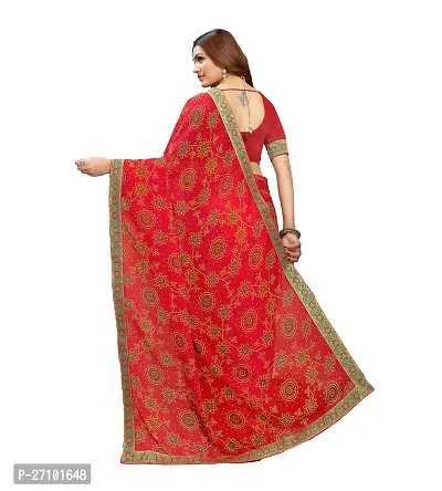 Stylish Women Georgette Printed Saree with Blouse piece-thumb3