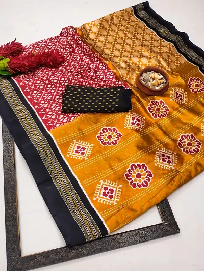 Attractive Art Silk Saree with Blouse piece