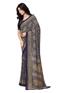 Stylish Women Georgette Printed Saree with Blouse piece-thumb2