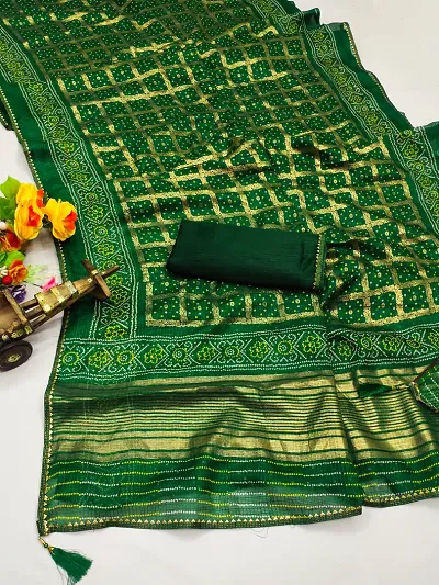 New In Cotton Silk Saree with Blouse piece