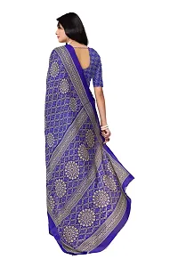 Stylish Women Georgette Printed Saree with Blouse piece-thumb3