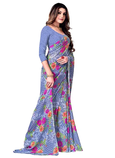 Elegant Georgette Saree with Blouse piece