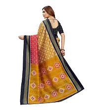 Beautiful Multicoloured Art Silk Printed Saree With Blouse Piece For Women-thumb2