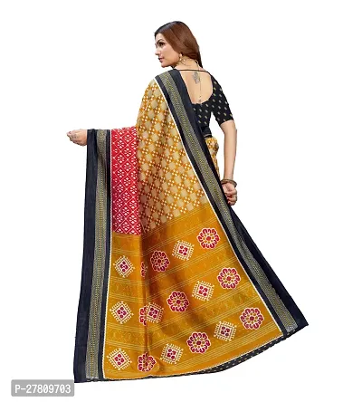 Beautiful Multicoloured Art Silk Printed Saree With Blouse Piece For Women-thumb3