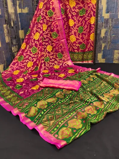 Must Have Brasso Saree with Blouse piece