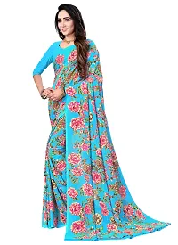 Trendy Georgette Printed Saree With Blouse Piece For Women-thumb2