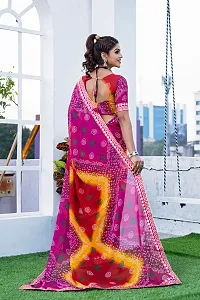 Stylish Women Georgette Printed Saree with Blouse piece-thumb1