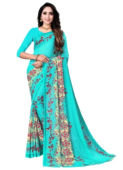 Elegant Georgette Saree with Blouse piece