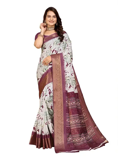 Elegant Art Silk Saree with Blouse piece For Women